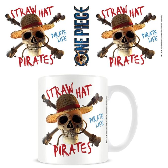 One Piece Live Action (Straw Hat Pirate Emblem) 11oz/315ml White Mug