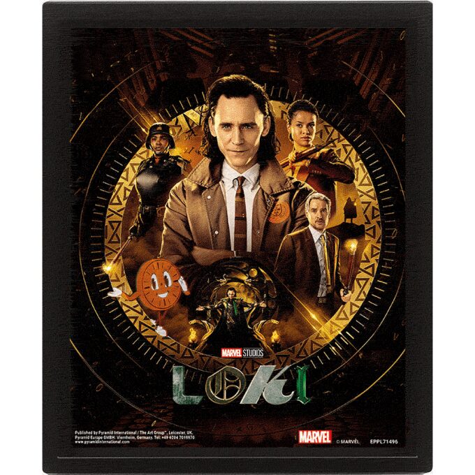 Loki (Glorious Purpose) 10 x 8" 3D Lenticular Poster (Framed)